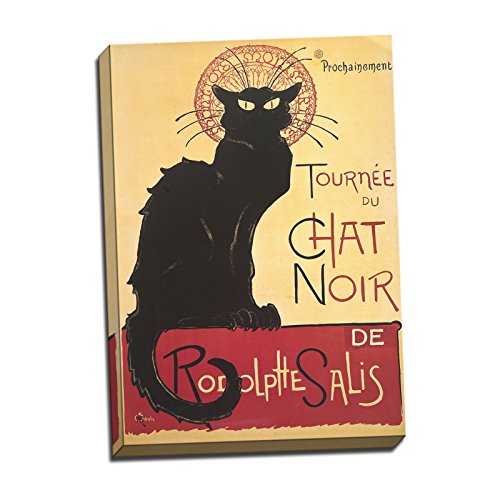 ThÃ©ophile Alexandre Steinlen Tour of Rodolphe Salis Chat Noir Gallery Wrapped Canvas Giclee Print - Finished Size (W) 15.5'' x (H) 22'' [Gallery-Wrap] (V02-23T-Stretched-Border)