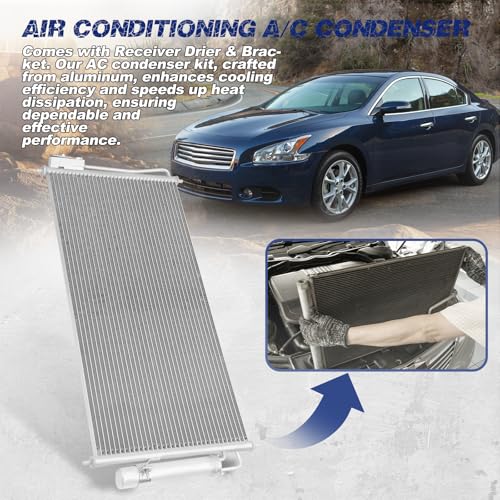 Image of Air Conditioning A /C Condenser Compatible with Nissan Altima Maxima # 3057, CN3057PFC, 921007Y000, 921008J000, 921008J050