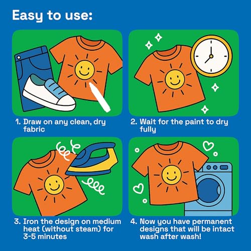 Artistro 36 Textilstifte - Permanentes Dekorationsset mit Feiner Spitze für Kleidung - Kein Ausbluten - Für T-Shirts, Taschen, Textilien, Leinwand u.v.m.