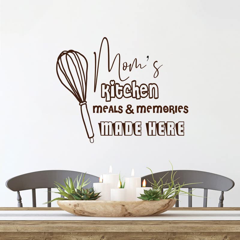 Image of Kotart - Mom's Kitchen Quote Wall Stickers for Kitchen Wall Decor - Brown Wall Decals for Home Wall Decoartion