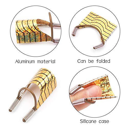 Iyowei 10 Stück Wiederverwendbare Nagel-Kunst-Form Guide + 7 Stück Nägel Pinsel Nagelschablonen Nail Art Formen Tipps… – Bild 3
