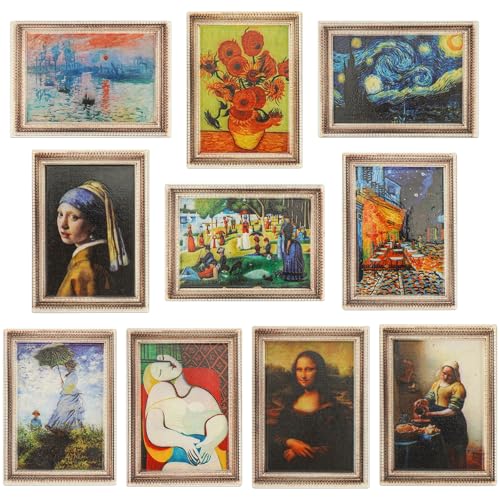 Set de 10 imanes decorativos con pinturas famosas