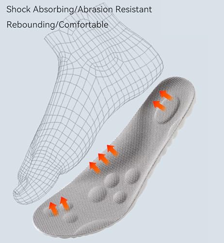 Image of 2 Pairs 4D Cloud Technology Insole - Super Soft Comfort Insoles, Soft Foot Protection Cloud Feeling Insole, U-Shape Memory Foam Insoles (Orange, Women: US 4-8.5)