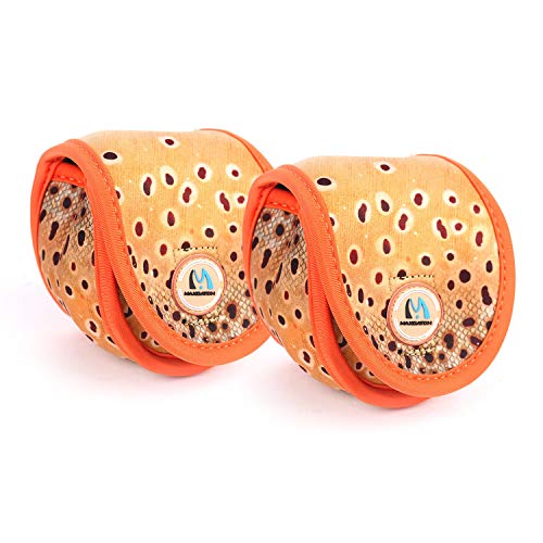 M MAXIMUMCATCH Maxcatch 2 PCS Fly Fishing Reel Pouch, Neoprene Conventional Fishing Reel