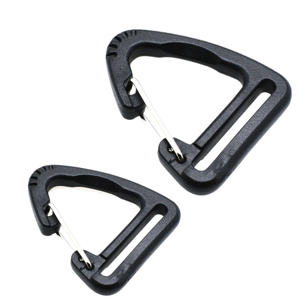 Ayyssm 25Mm 5Pcs/Pack Plastic Triangle Carabiner Spring Clip Quickdraw Buckles Hook Keychain Backpack Outdoor Camping Accessories(25Mm)