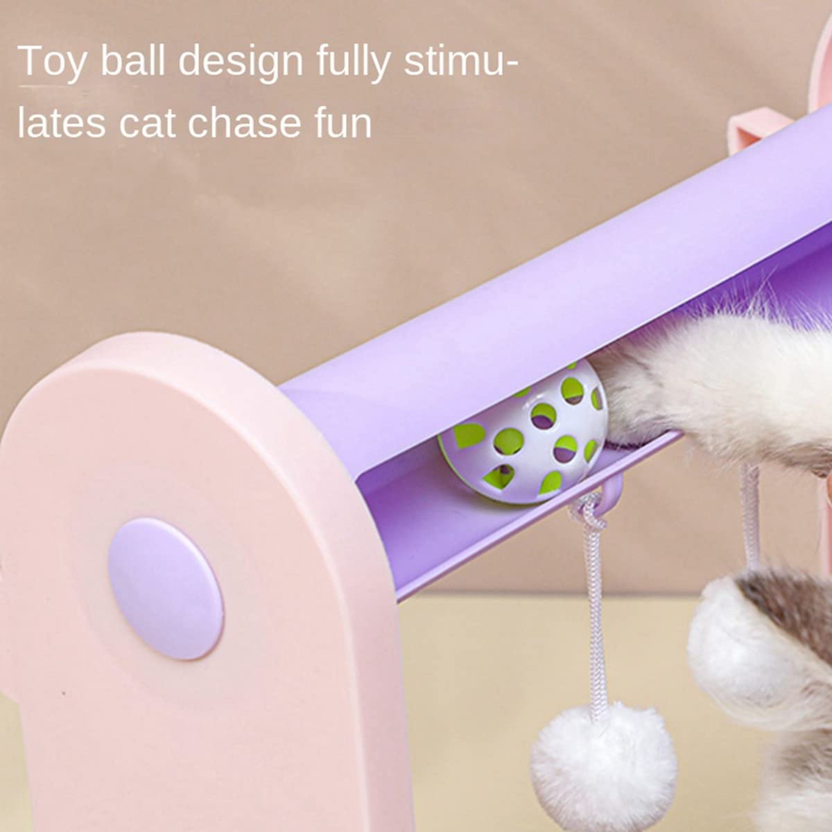 PetPhindU Cardboard Cat Scratch Cat Kratzplatte Katzenkratzer für Innenkatzen mit Pflegeplatten -soundball -katzenspielzeug Kratzplatten für Katzen Necken Stick und Klingende Glockenkugel