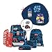 Step by Step Schulranzen-Set 2IN1 Plus „Tractor Freddy“, 9-teilig, blau, ergonomischer 19L Tornister, höhenverstellbar mit Hüft- und Brustgurt für Jungen ab der 1. Klasse