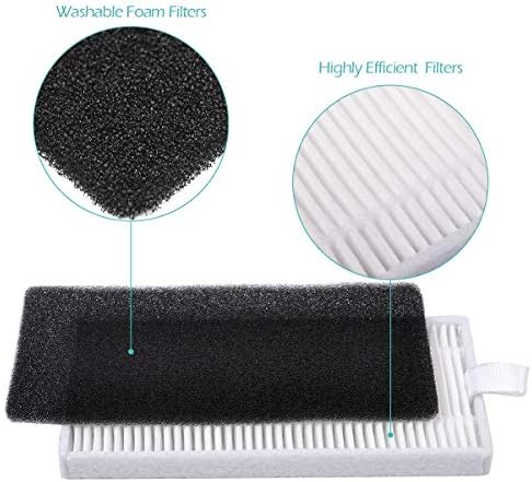 KEEPOW Replacement Parts Kit for Ecovacs Deebot N79S N79 Robot Vacuum Cleaner, Main Brush HEPA Filter Side Brush Accessory for Eufy RoboVac 11 Cecotec Conga Excellence 990, Pack of 12