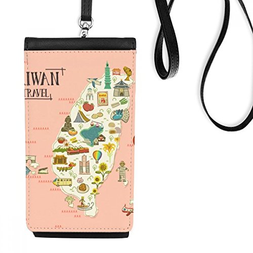 Cadeau souvenir Chine Taiwan : bourse smartphone suspendue noire