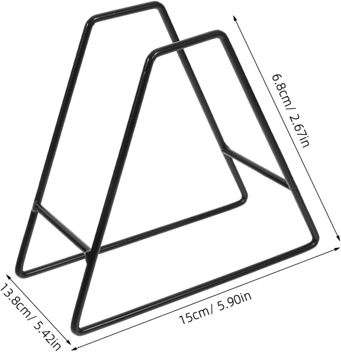 GLEAVI Plate Organizer Small Drying Rack for Dishes Kitchen Dish Storage Triangle Coaster Holder Heat Insulated Rack