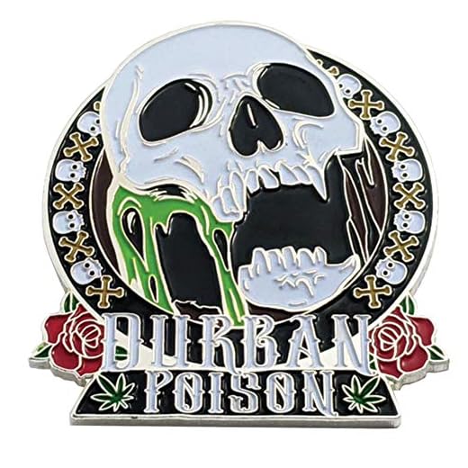Enamel Pin Durban Poison Strain, Weed Strain, Soft, Weed Pin, Marijuana Pin, Stoner Pin, Cannabis Pin