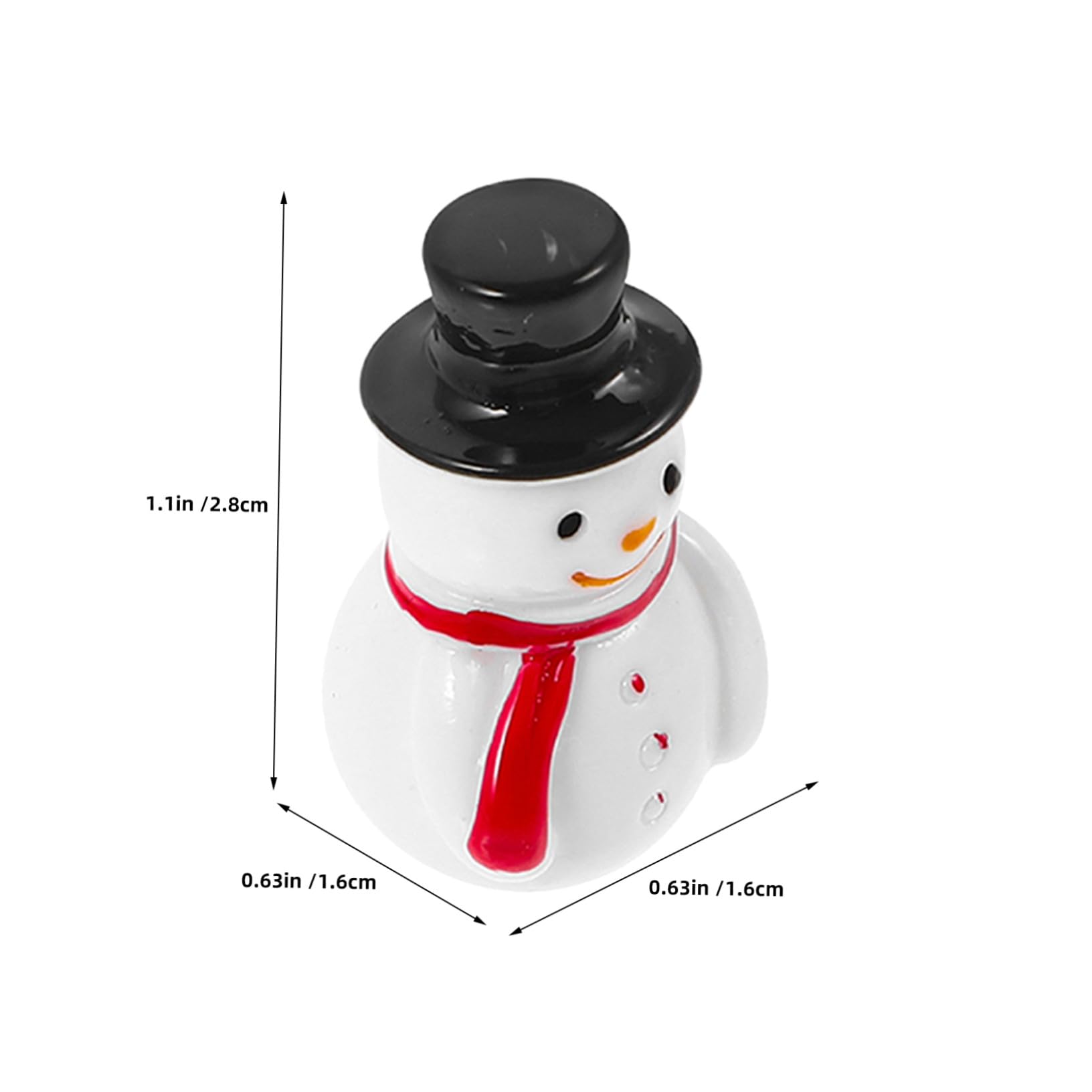 Cabilock 100pièces Miniatures De Bonhomme De Neige Résine Décorations De Maison De Poupée Jardin Figurines Miniatures pour Créations DIY Et Scènes De Noël
