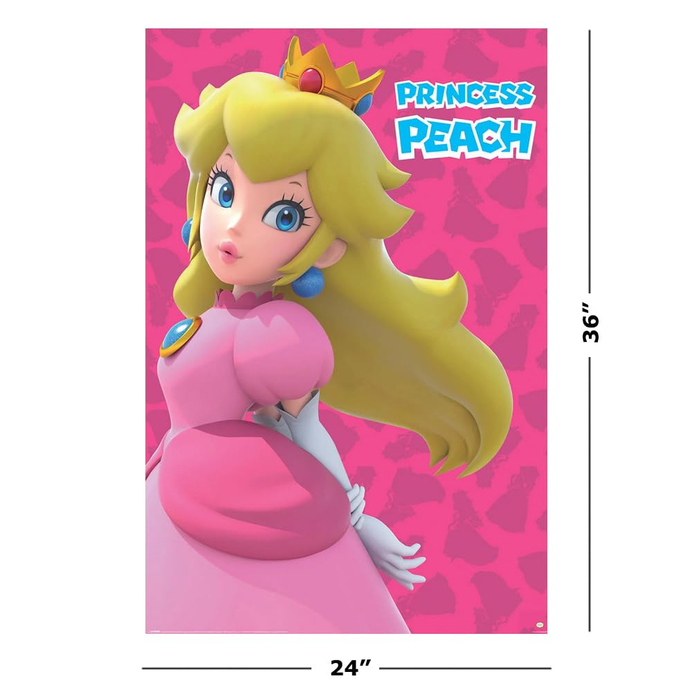 Amazon.com: Super Mario Bros. - Gaming Poster (Princess Peach