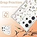DYFYFKDI for Samsung Galaxy S26 Ultra Case, Floral Flowers Cute Clear Withe Design Aesthetic Pattern for Women Girls Slim Shockproof for S26 Ultra Phone Case, Curved Flower