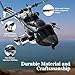 Carmanon RTF Airwolf RC Helicopter - 27:1 Scale Collectible Remote Control Helicopter with Auto-Hover, 6CH Control & Dual Batteries for Adults Beginners,TV-Accurate Air Wolf Series Model