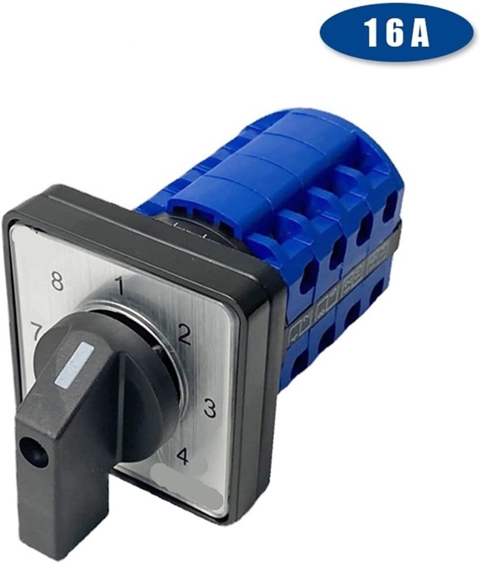 LW39B-16/4 Changeover Rotary Cam Switch 690V 16A 4 Poles 8 Position 16 Terminals Control Motor LW26