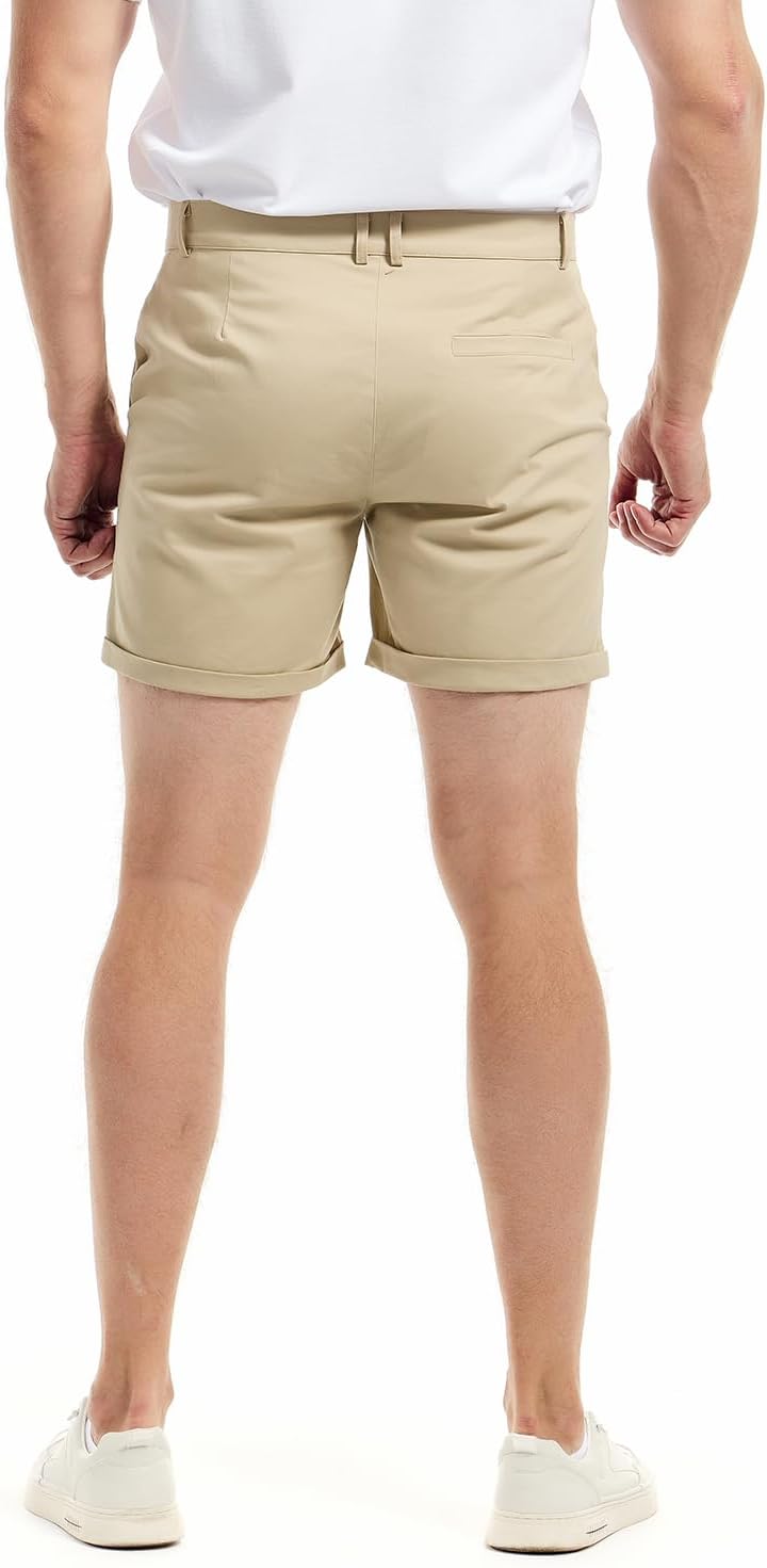 AIMPACT Mens Chino Shorts 5.5" Classic-Fit Flat Front Stretch Golf Casual Formal Work Cotton Lightweight Short Shorts - Image 2
