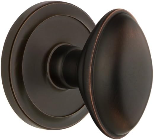 Grandeur 820255 Circulaire Rosette Privacy with Eden Prairie Knob in Timeless Bronze, 2.375