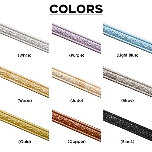 Milochic Self Adhesive Wall Border Flexible Molding Trim,Diamond Painting Frame Edge Decoration,Wall Waist Lines 3D Wallpaper Border For Home Office Diy Decoration,90X 1.6In(Black) #TOP3