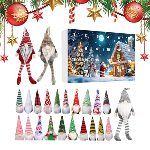 Calendrier de compte à rebours de 24 jours pour décoration de cheminée et table de Noël