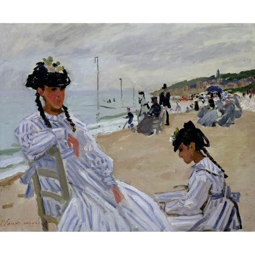 Toile décorative Monet La plage de Trouville grand tableau pour salon