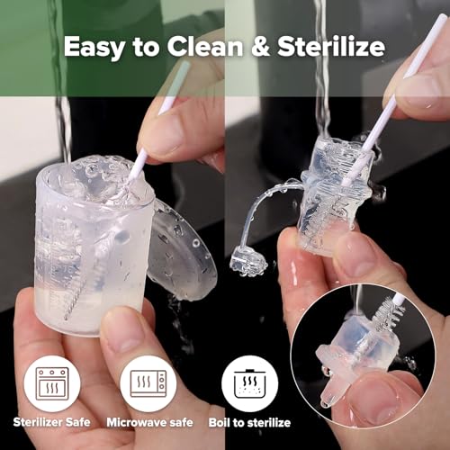 haakaa Colostrum Collector Kit 2ml/6pcs & Lidded Feeding Cup 25ml - Collect, Store & Feed Colostrum Ready-to-Use Pack, Reusable Colostrum Syringes Set for Liquid Gold by haakaa - Image 9