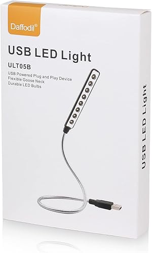 Miniatura 7 de Luz LED USB Daffodil ULT058lámpara LED de lectura super luminosaNo Necesita baterías Compatible con PC  Mac Negro