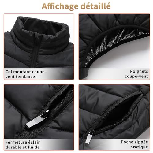 Chaleco calefactable hombre con forro térmico y calefacción USB de 15 zonas 5