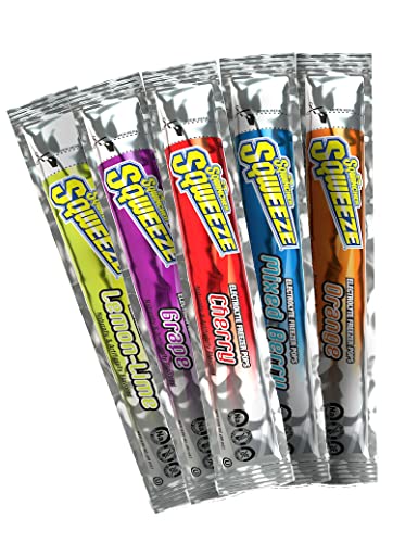 Sqwincher Sqweeze Electrolyte Freezer Pops, Variety Pack, 5 bags of 10, (50 Total Freezer Pops) #1