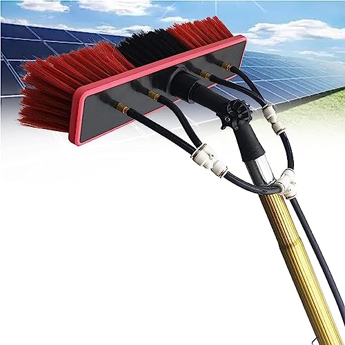Teles - Kit de limpieza de ventanas: poste de agua de largo alcance y cabezal de cepillo para limpieza sin esfuerzo de techos, paneles solares y alto, perfecto para uso doméstico y profesional