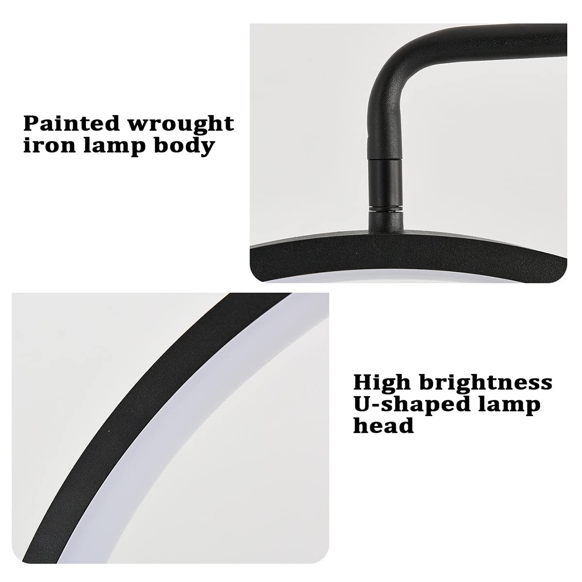 Lampe LED Réglable Pour Extensions De Cils - Lumière Demi-Lune, 3200K-5600K - Support Téléphone Included