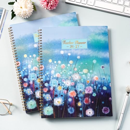 Teacher Planner 2026-2027 - Planner 2026-2027, Teacher Lesson Planner from July 2026 to June 2027, 11" x 8.3", Weekly & Monthly Lesson Plan Book for Teachers - Blue Floral — view 2