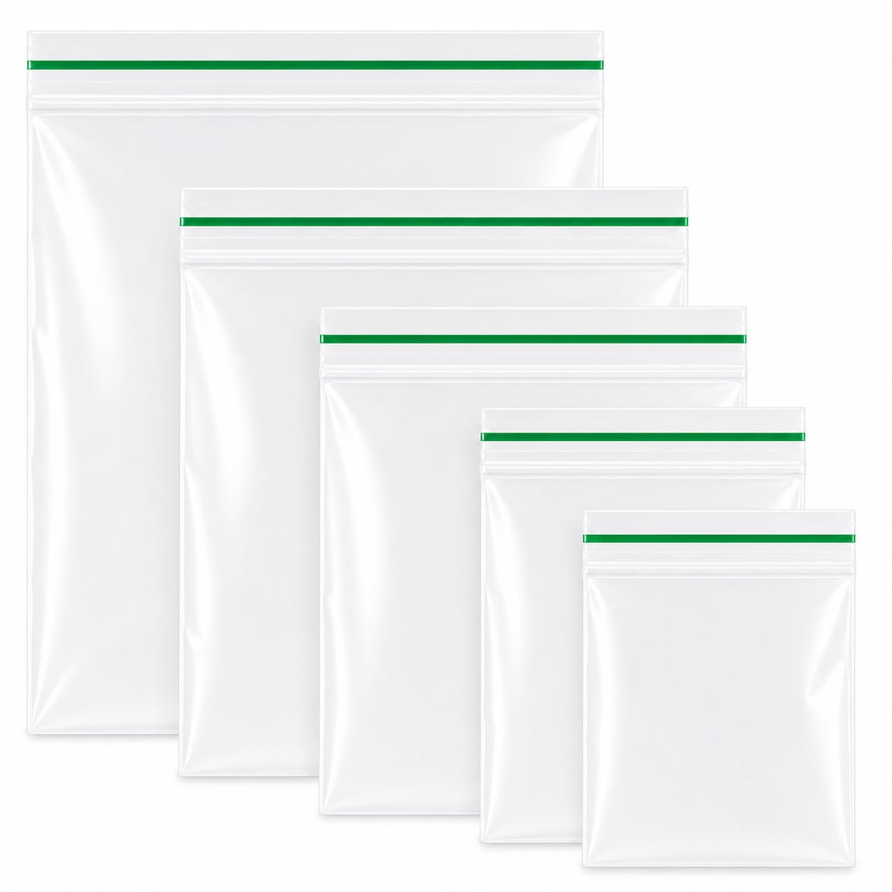 Ember Edge 150x150mm (6x6 Inch) Large Clear Zip Lock Bags (100 Pack), Strong Resealable Plastic Bags for Storage, Packaging, Food and Bulk Organisation