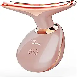 Massageador Facial LED 7 Cores – Aparelho Anti-Rugas e Lifting para Rosto e Pescoço – Vibratório, Recarregável e Bivolt – Tratamento Estético com Luz LED (COR ALEATÓRIA)