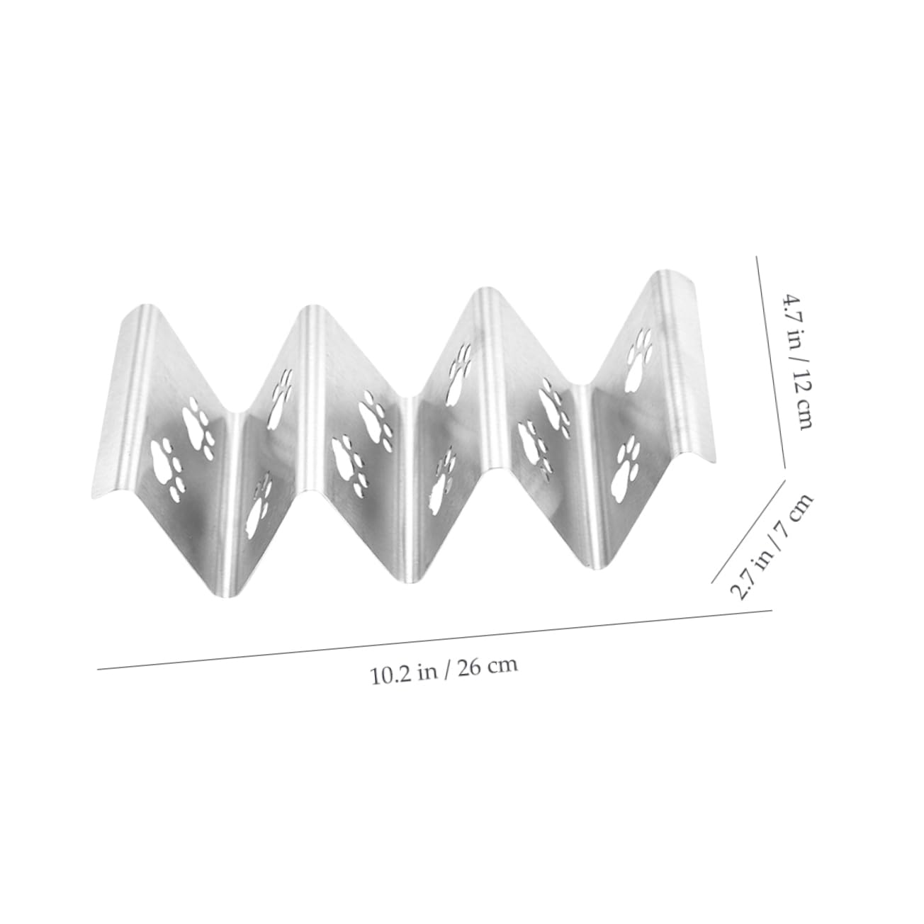 BRIGHTFUFU Stainless Steel Taco Holder Rack Compact Design Rustproof for for Family Gatherings Outdoor Barbecues and High End Restaurants