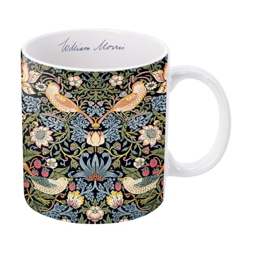 Taza de cerámica artística 14oz Strawberry Thief miniatura 1