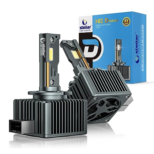 Stellar D1S Xenon Bulb 6000 K Diamond White - Pack of 2 - White Extra Bright, 2 Jahre Garantie Xenon Headlight Bulb