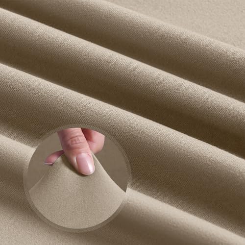 TAOCOCO Stretch Recliner Couch Covers 3-Pieces Style Recliner Chair Covers Recliner Cover for Reclining Chair Slipcovers Feature Fitted Soft Washable (1 Seat, Taupe) — view 2
