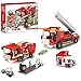 Produktbild 2 in 1 City Feuerwehrauto Bausteine Feuerwehr Konstruktionsspielzeug mit Feuerwehrmann Feuerwehr Spielzeug Geschenk Lernspielzeug für Jungen und Mädchen 6-12 Jahren 184 Stück