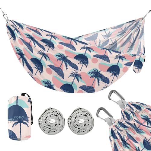 Summer Palm Trees Outdoor Hammocks Swing Hammock for Outside Patio Backyard Poolside