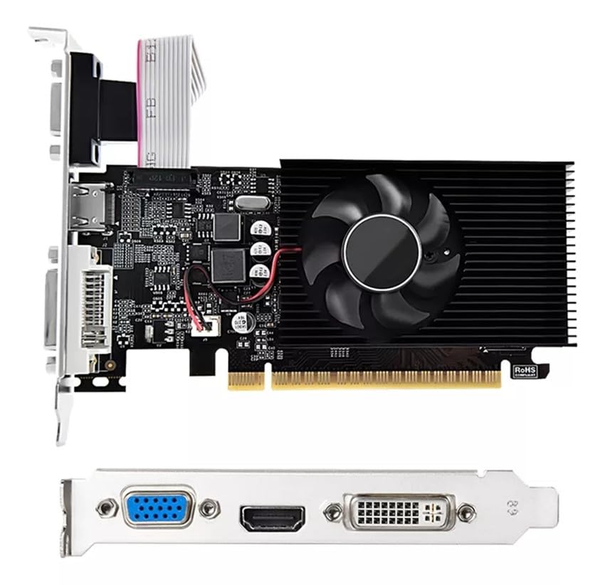 Image of XUANMO GT 730 Low Profile PC 4GB Graphics Card Gddr3 DDR3 Directx 11 128 Bit, VGA /DVI-D /HDMI, Pci E X16 2.0 X 16, Nvidia Video Card, Computer GPU