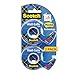Scotch Wall-Safe Tape, Repositionable, Invisible, Engineered for Displaying, 3/4 x 600 Inches, 2 Dispensered Rolls (183-DM2)