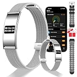 KALPADIVES Braccialetto intelligente, fitness tracker indossabile e ultra sottile, impermeabile fino a 100 m, cardiofrequenzimetro, batteria per 30 giorni, smartwatch per Android iOS 2