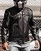 First Mfg Co - Top Performer - Men's Motorcycle Biker Riding Black Leather Jacket - Medium - Zip Out Thermal Liner Action Back Side Tabs