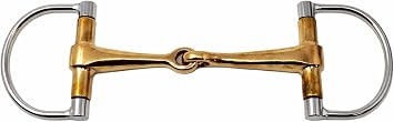 Equine Stainless Steel D-Ring Snaffle Copper Mouth Horse Bit Tack 35444