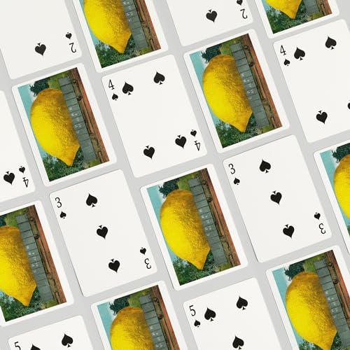 Baraja de 52 cartas tamaño póker con diseño limón miniatura 4