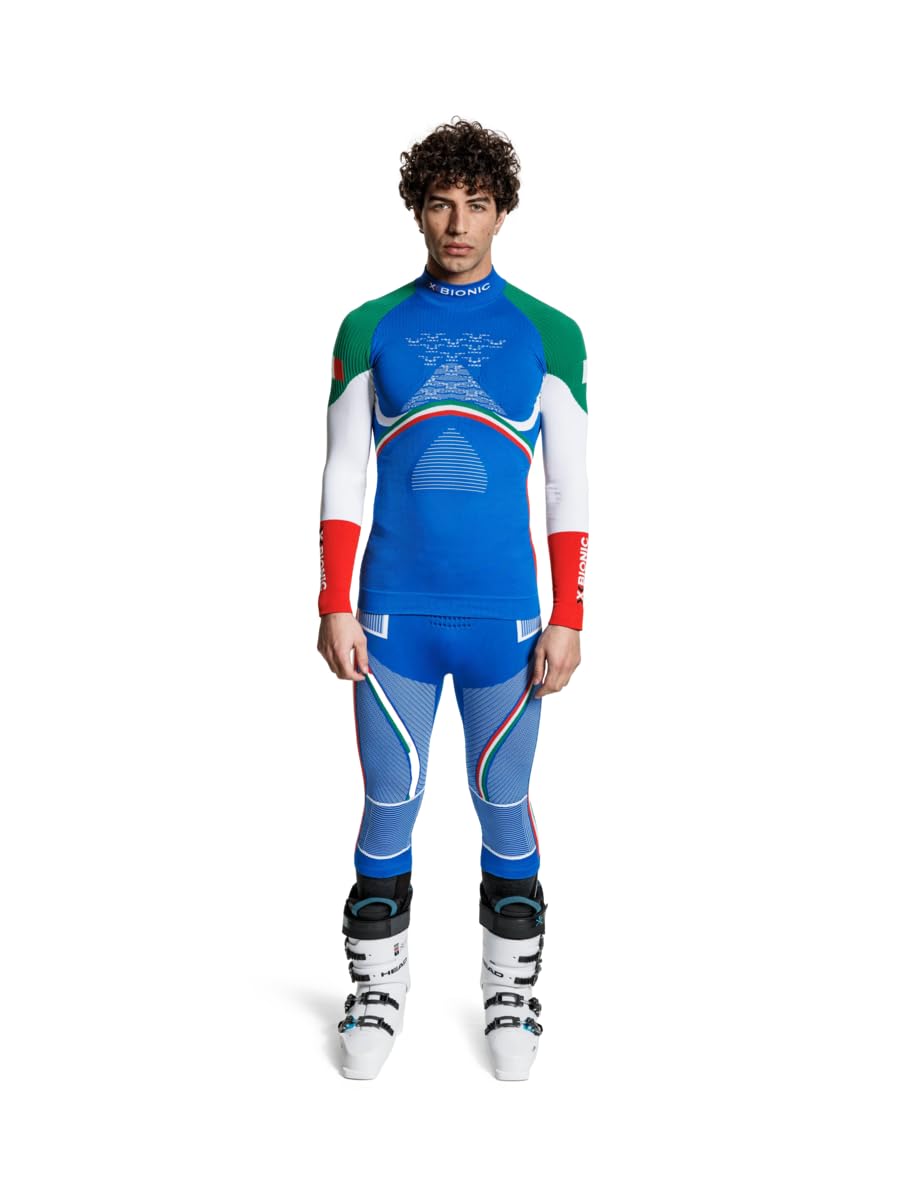 X-Bionic Energy Accumulator 4.0 Patriot 3/4 Italy Strato Base Pantaloni Funzionali, Uomo, Italy, L