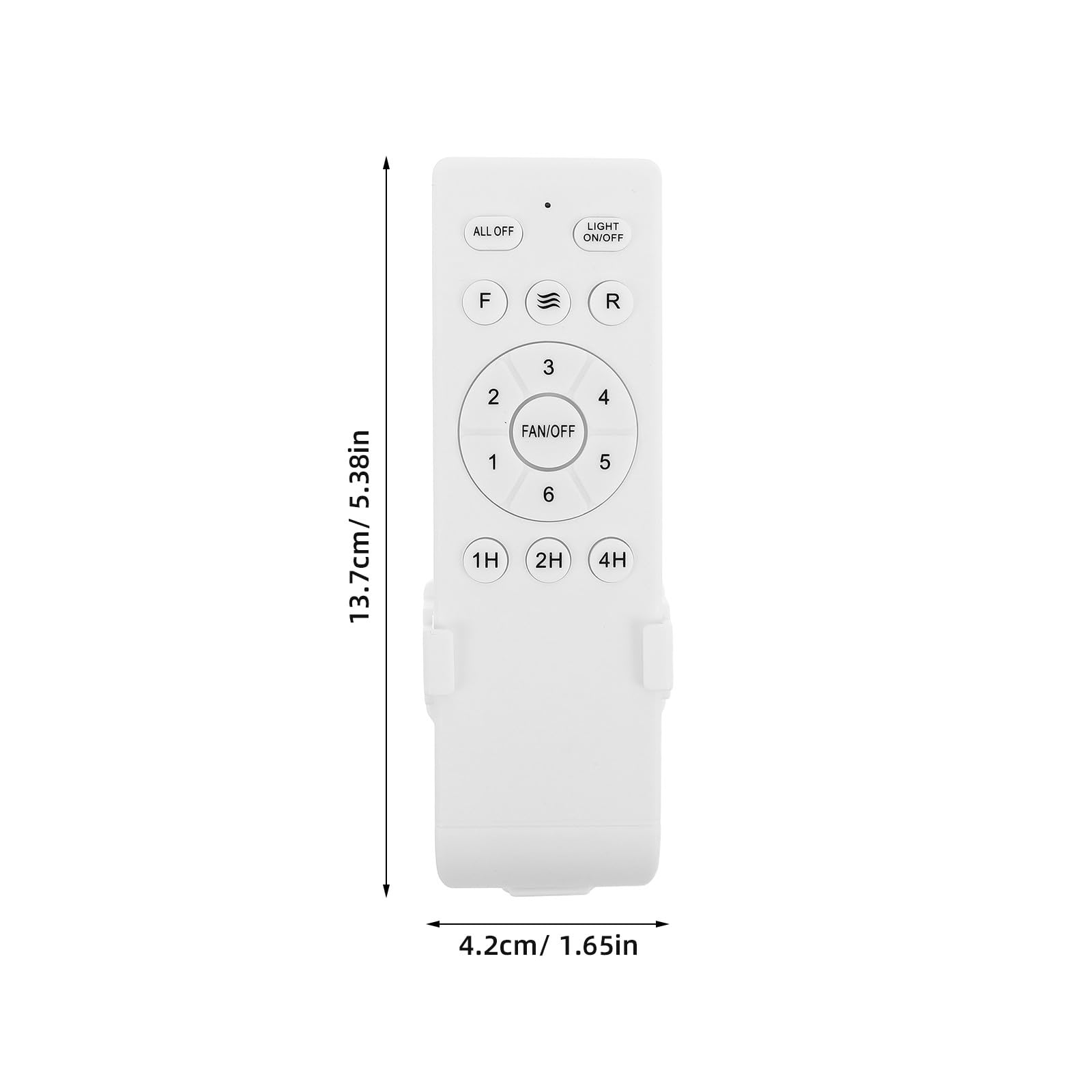 Garneck Control Remoto Universal para Ventilador de Techo con Luz, Control de Velocidad de 6 Velocidades Y Temporizador de 1/2/4 Horas, Compatible con Receptor de 433 Mhz para Sala de Estar Y