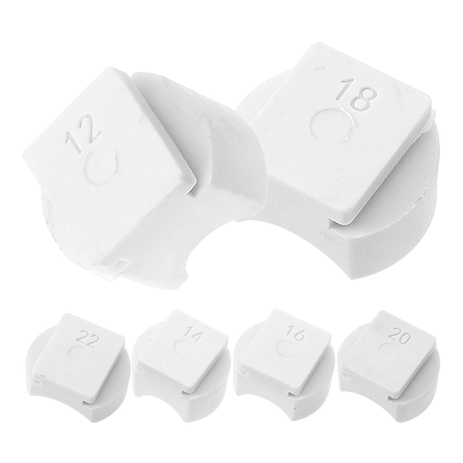 BESTonZON Ring Bender Dies Accessories, 6 Pcs Jewellery Bending Tool Moulds for Multi-Functional Ring Bending Machine, Small Sizes 12-22 for Crafts & Repair