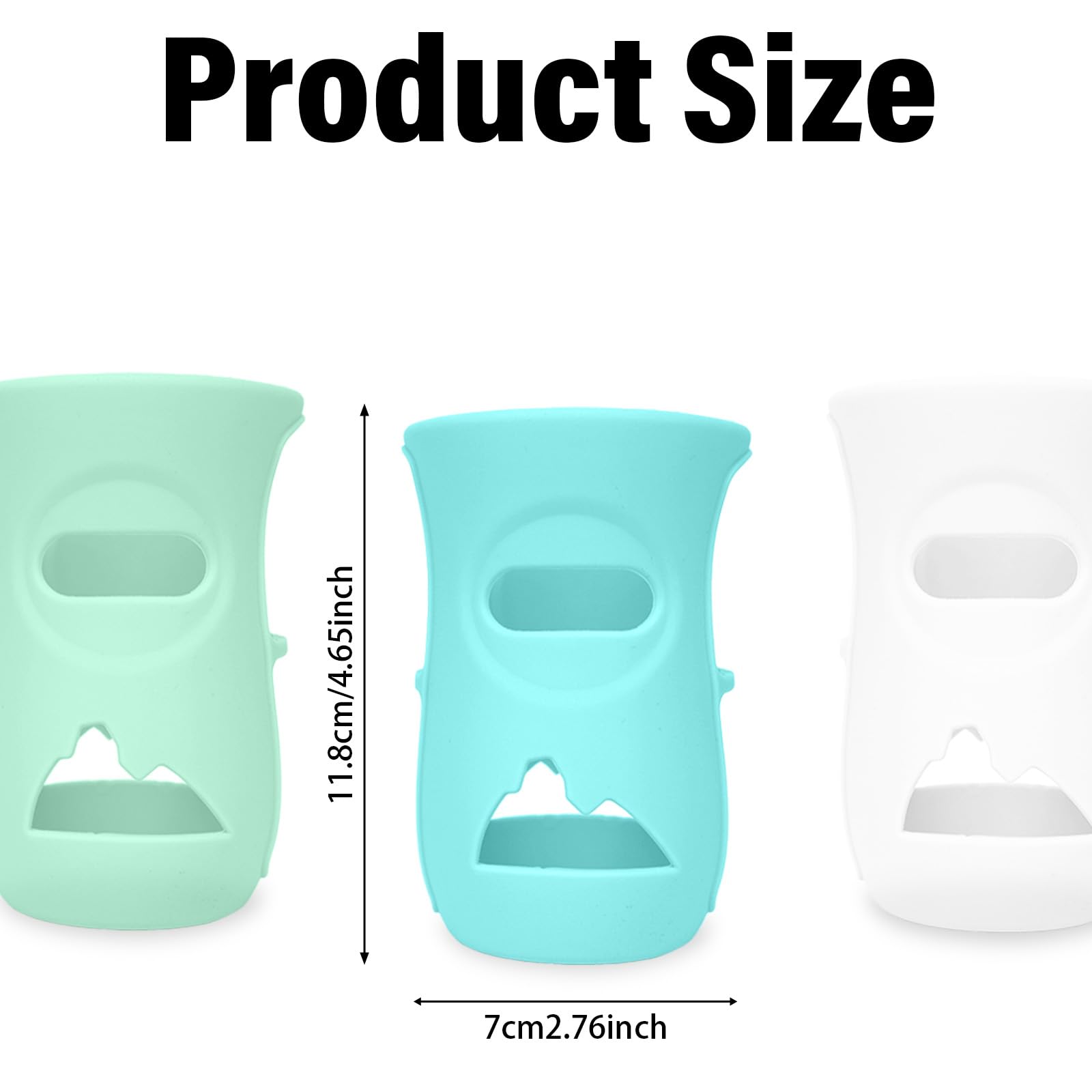 GADITIEK Confezione da 3 custodie in silicone per biberon Avent Natural, in vetro, infrangibili, compatibili con i biberon Philips Avent Natural, in vetro da 240 ml (240 ml)